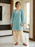 2 Piece – Embroidered Lawn Suit with Farshi Shalwar