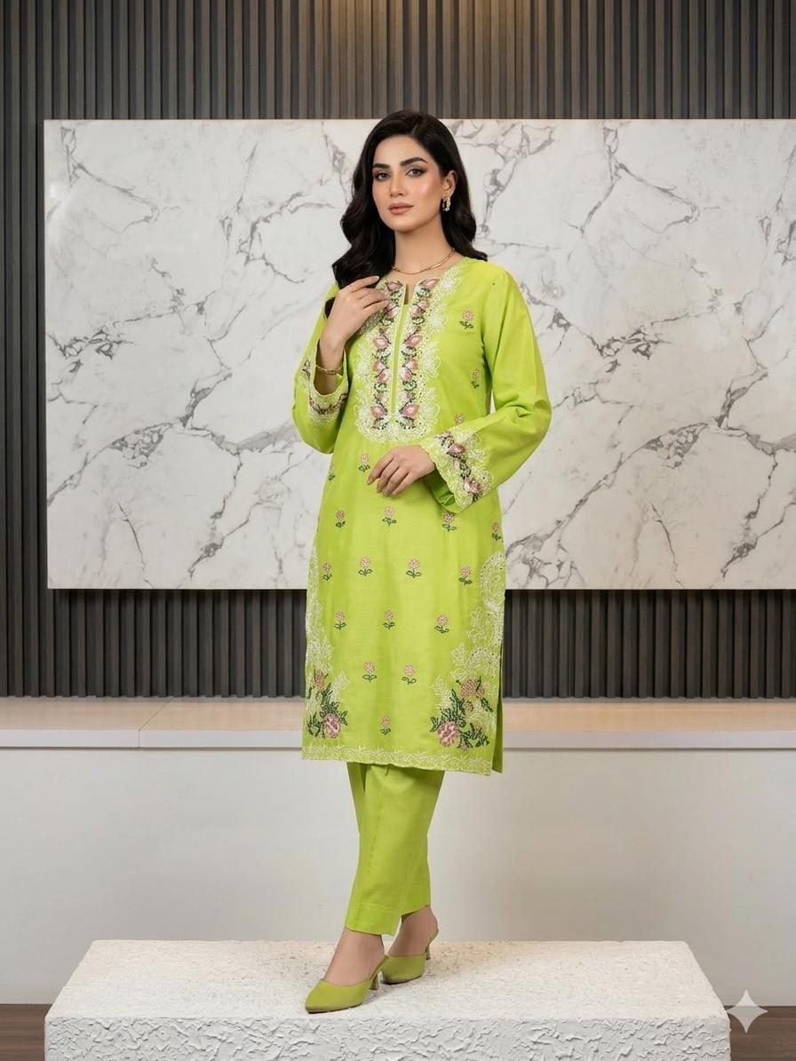 2 PIECE - EMBROIDERED LAWN SUIT