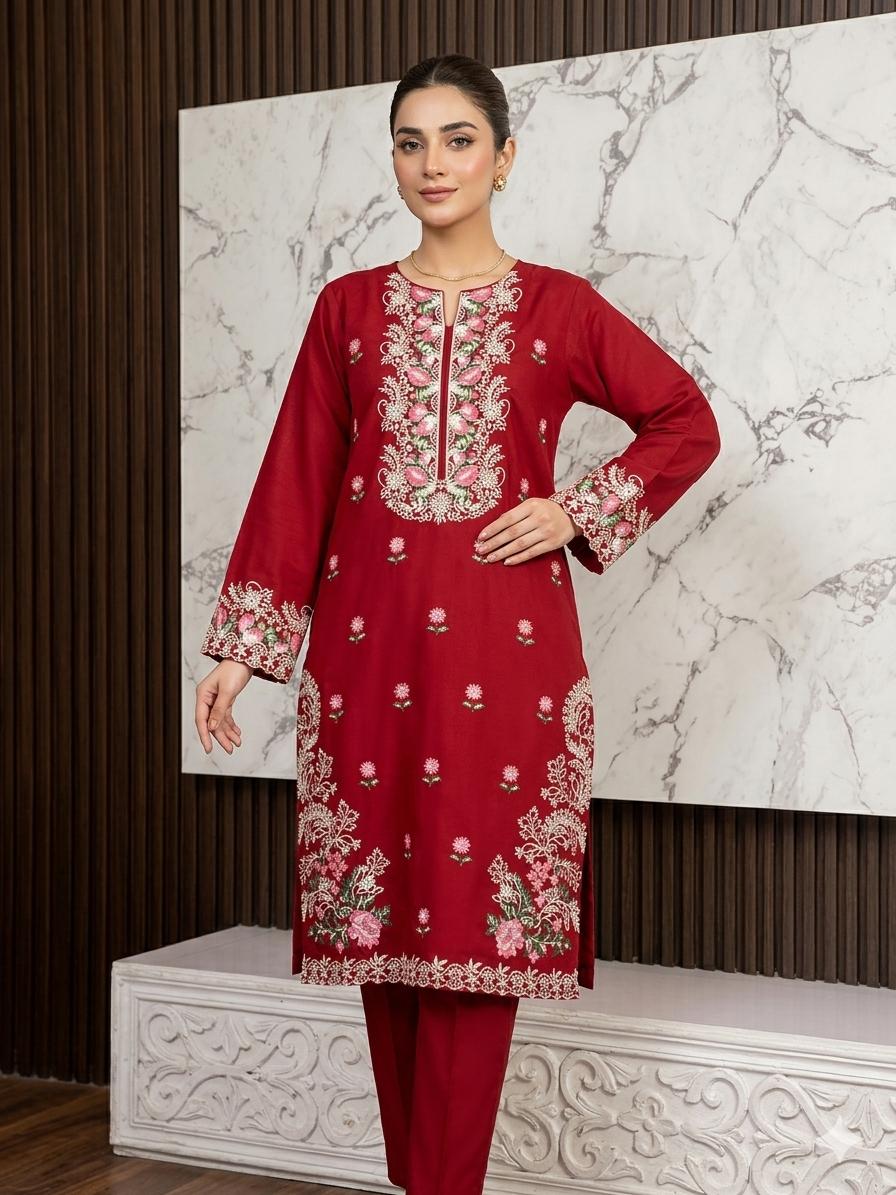 2 PIECE - EMBROIDERED LAWN SUIT