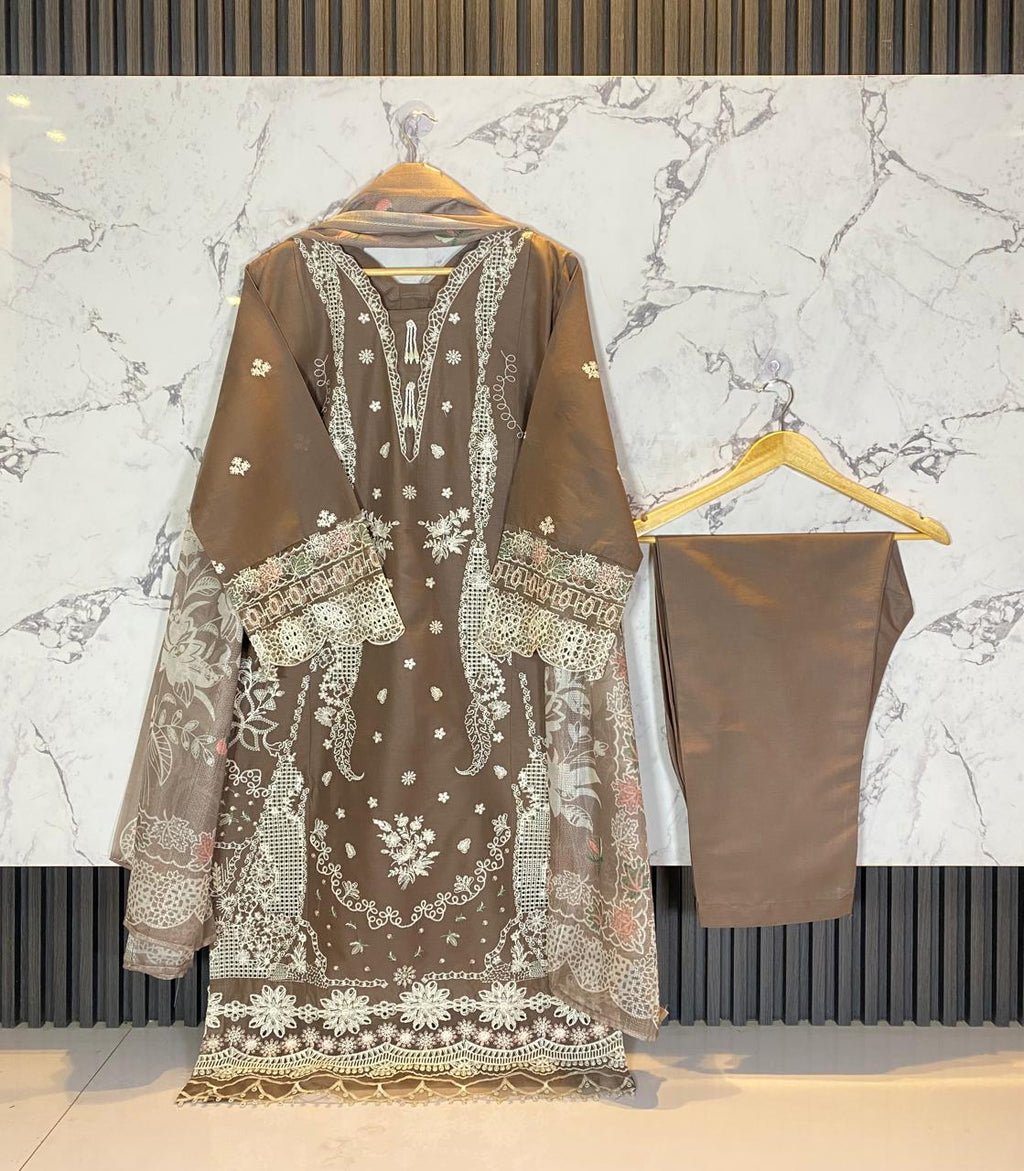 3 PIECE - EMBROIDERED LAWN SUIT