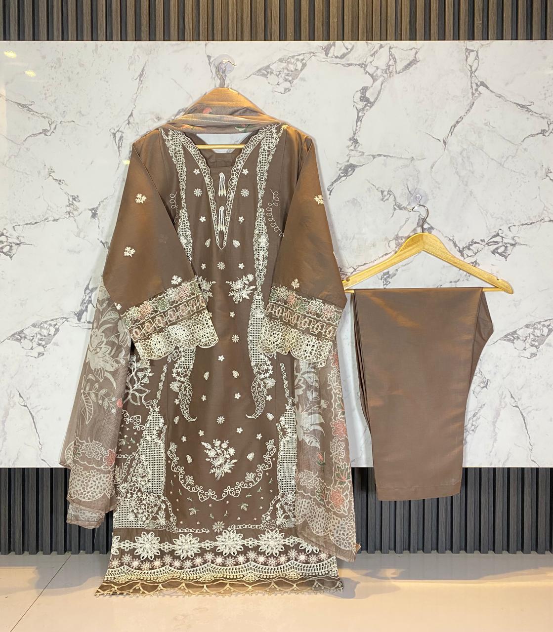 3 PIECE - EMBROIDERED LAWN SUIT