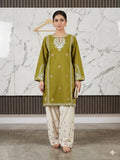 2 Piece – Embroidered Lawn Suit with Farshi Shalwar