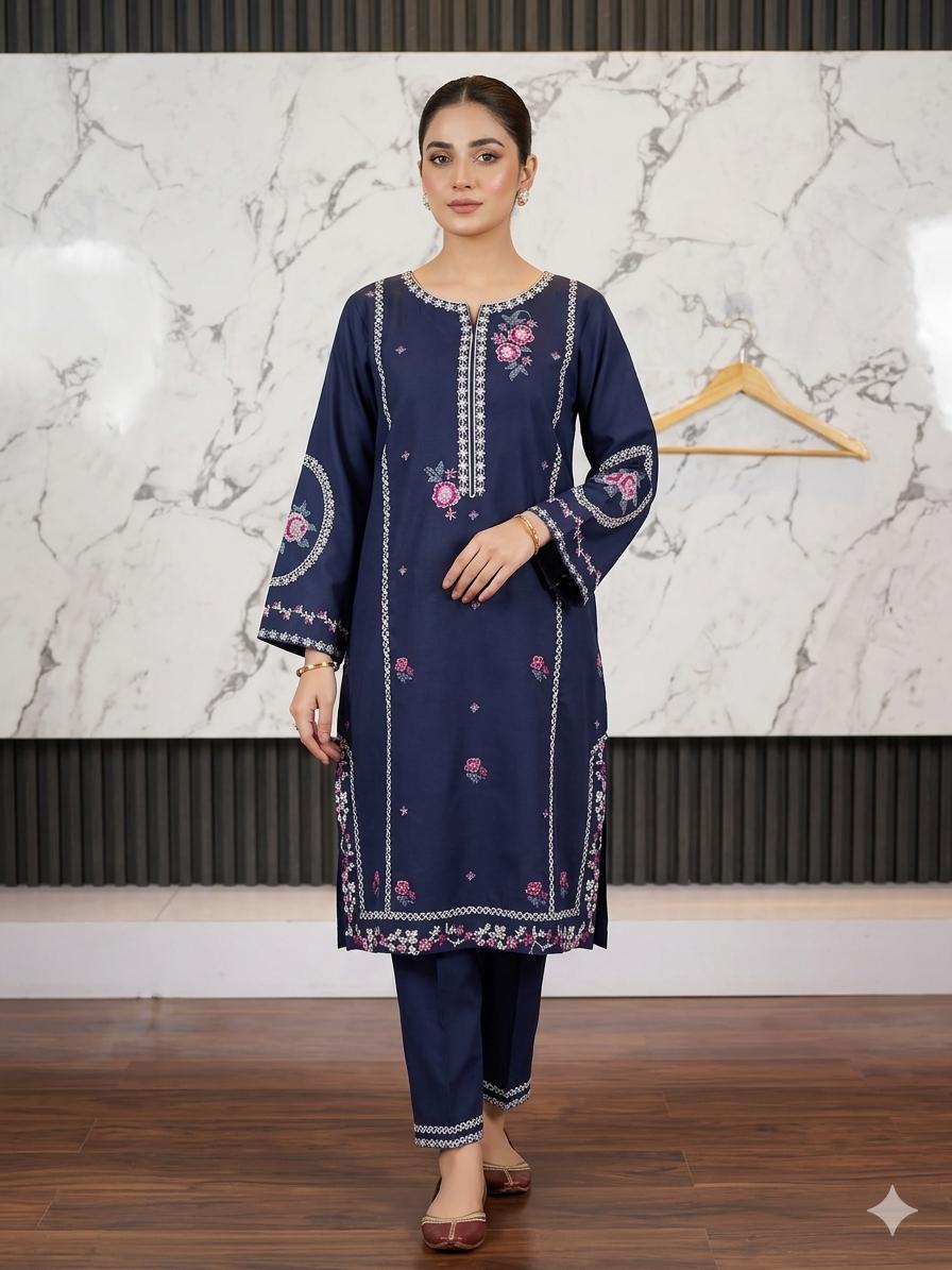 2 PIECE - EMBROIDERED LAWN SUIT