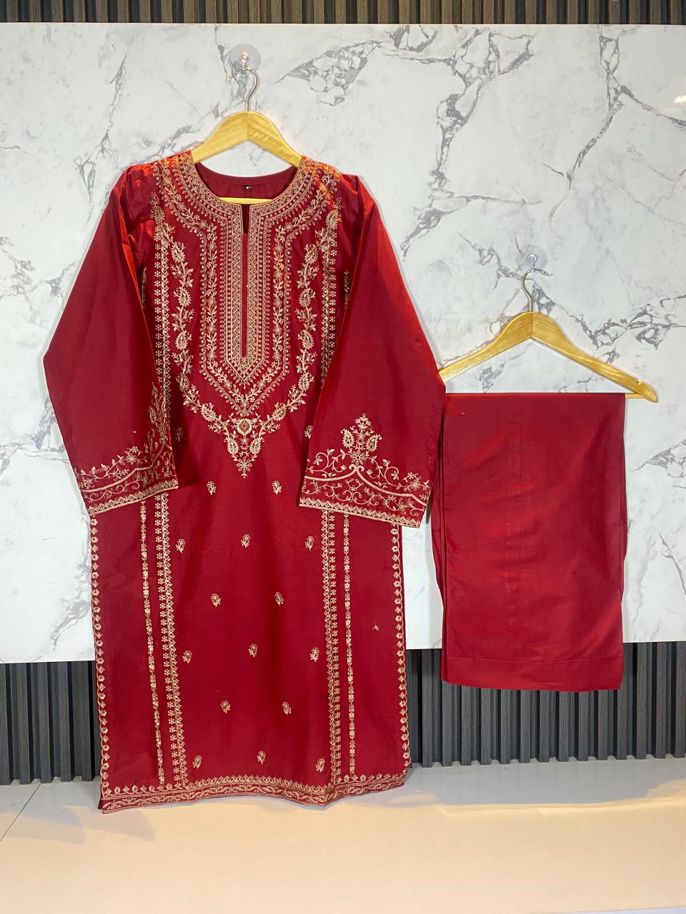 2 PIECE - EMBROIDERED LAWN SUIT