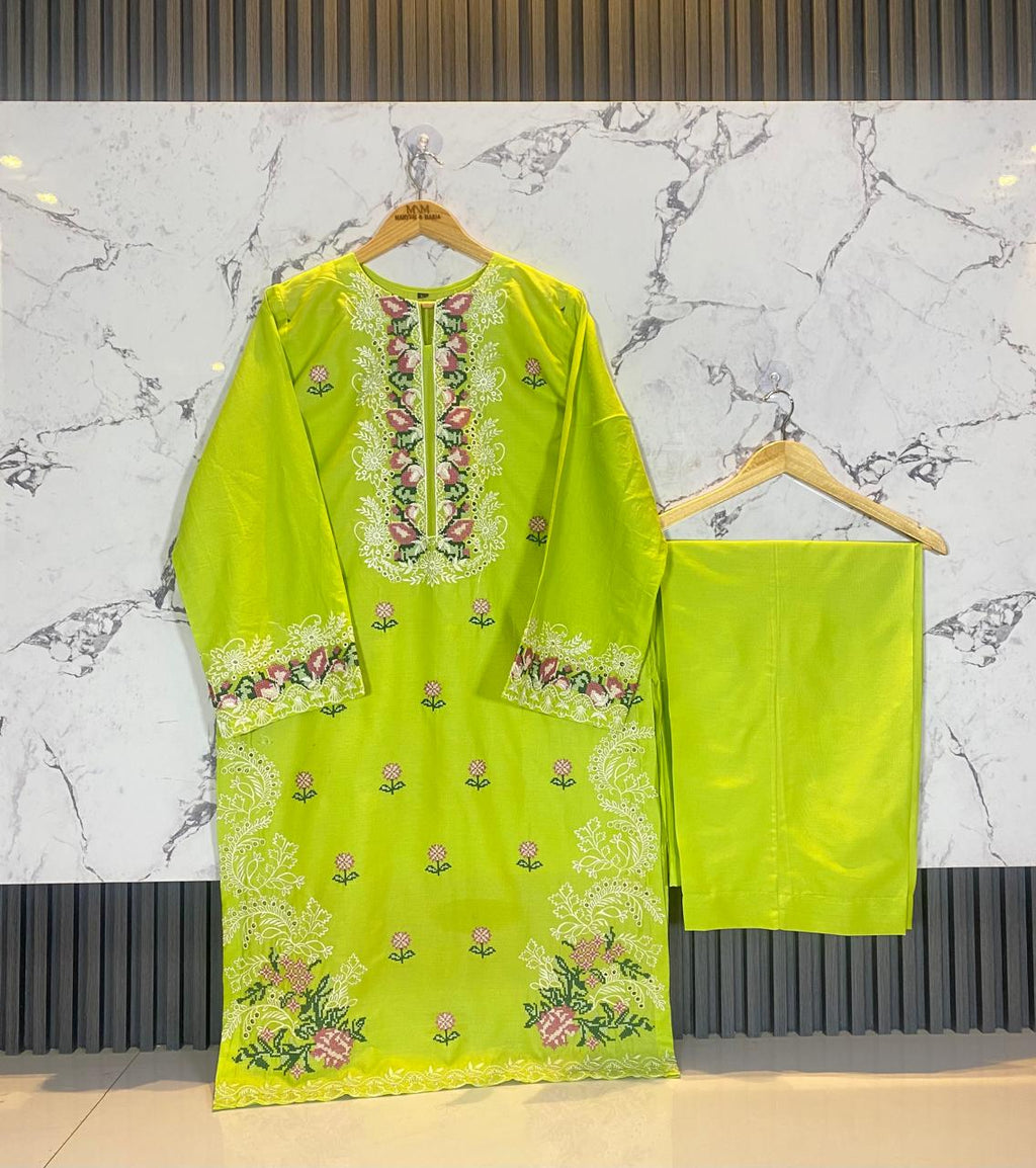 2 PIECE - EMBROIDERED LAWN SUIT