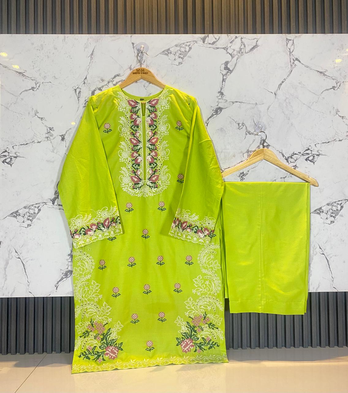 2 PIECE - EMBROIDERED LAWN SUIT