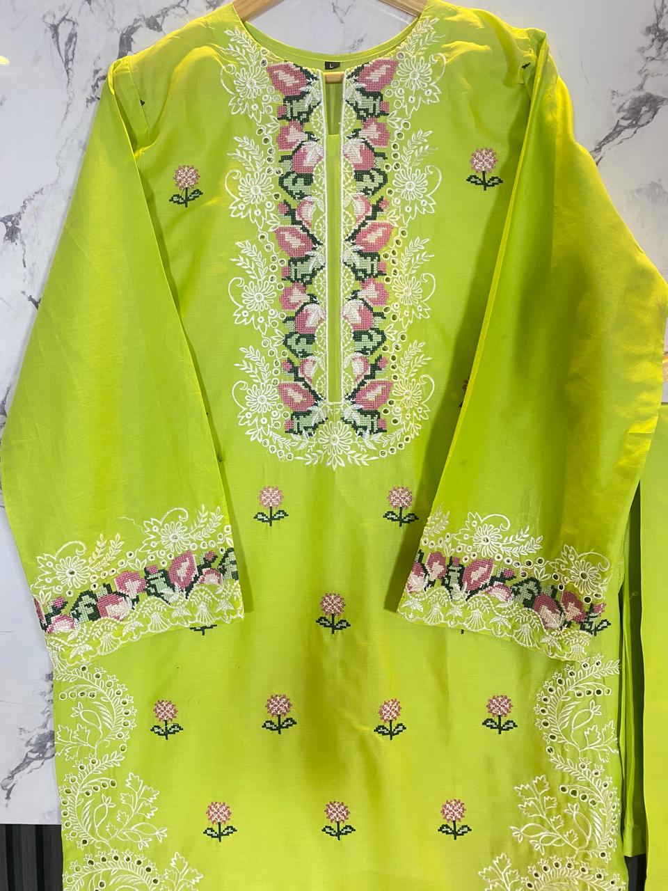 2 PIECE - EMBROIDERED LAWN SUIT