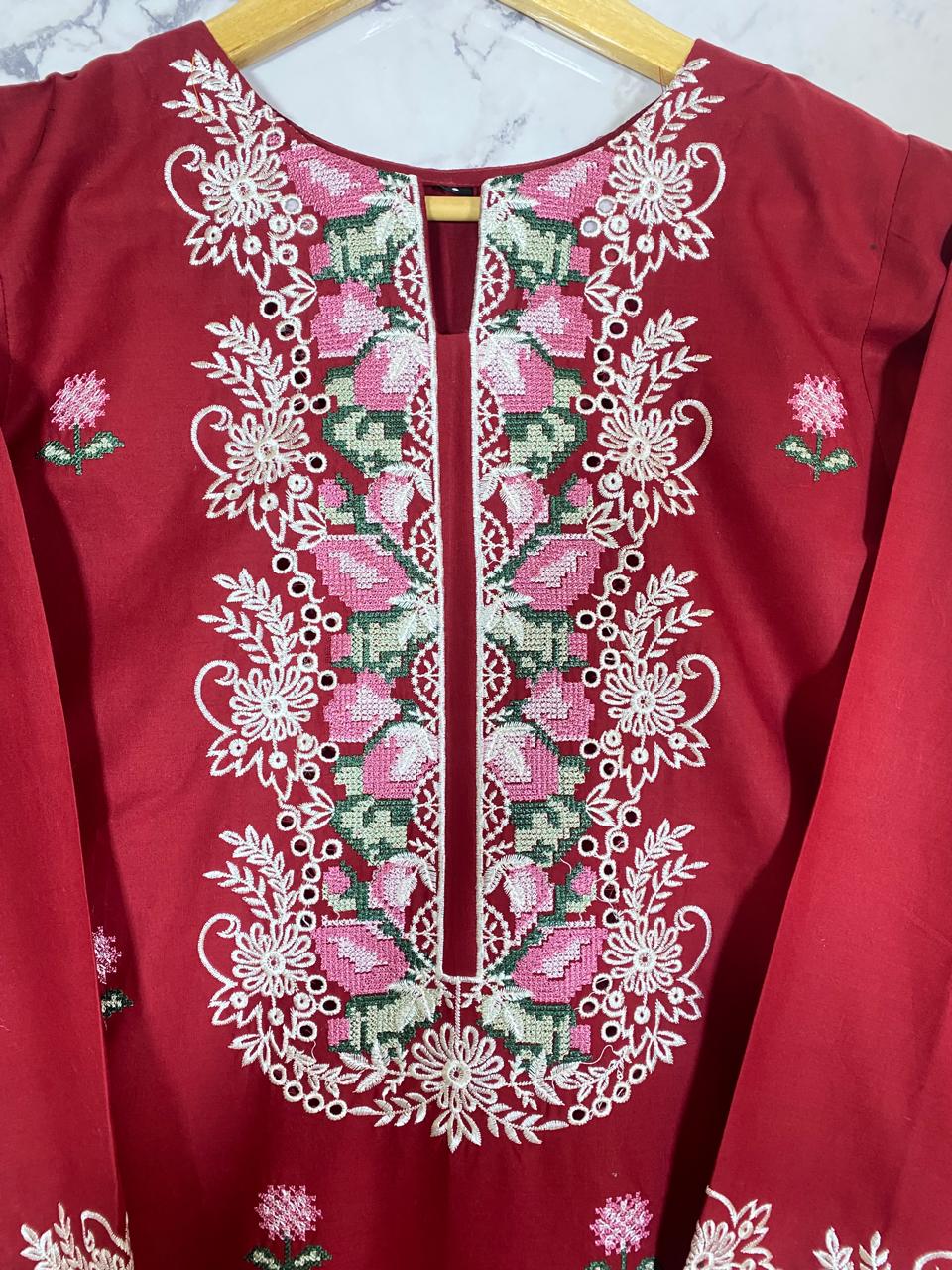 2 PIECE - EMBROIDERED LAWN SUIT