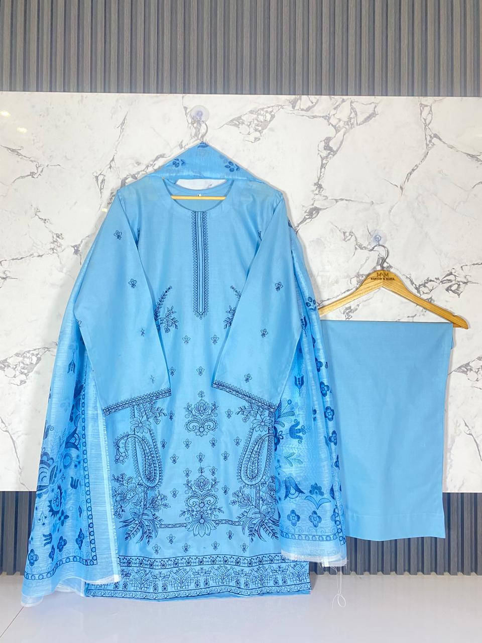 3 PIECE - EMBROIDERED LAWN SUIT