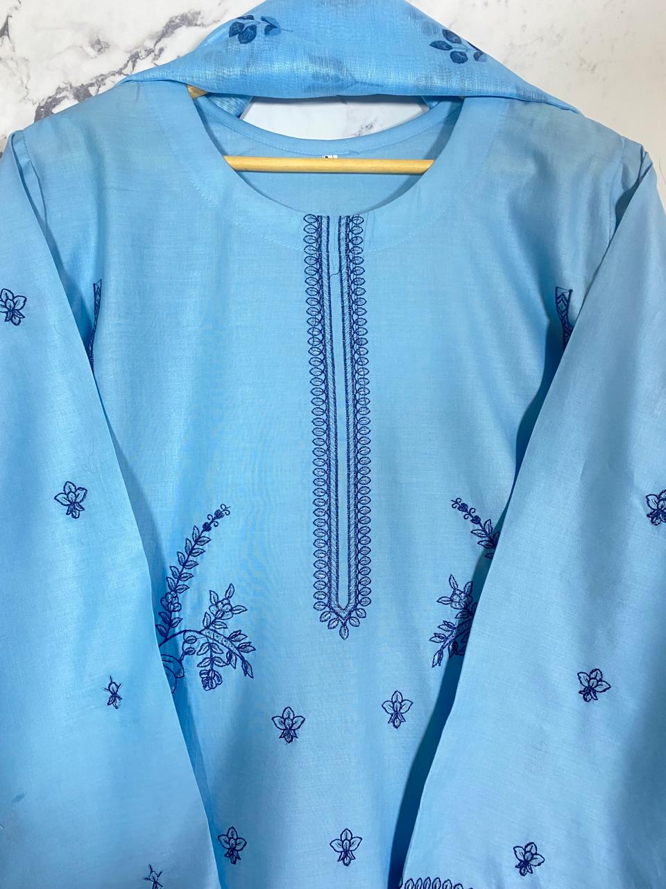 3 PIECE - EMBROIDERED LAWN SUIT