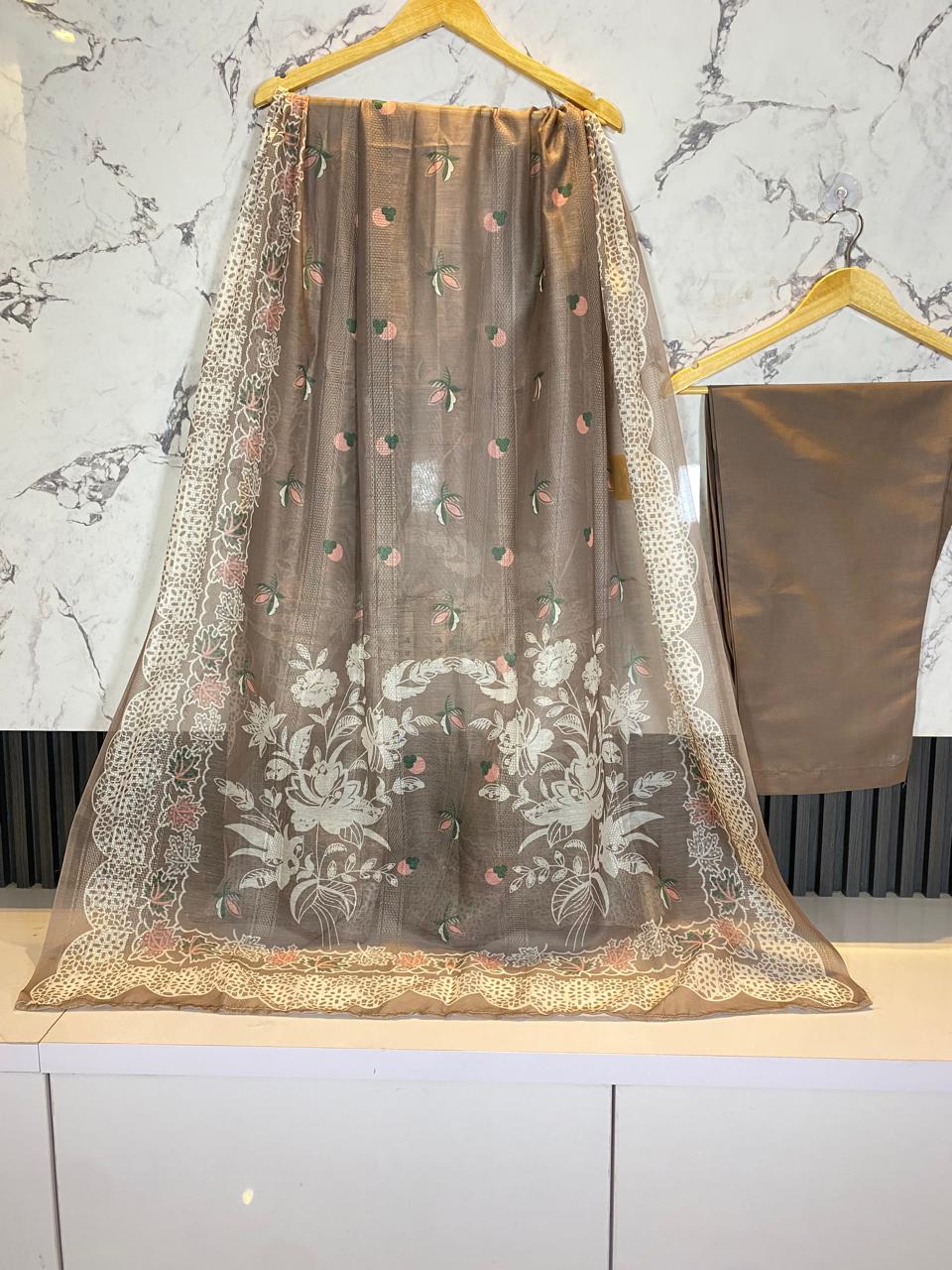 3 PIECE - EMBROIDERED LAWN SUIT