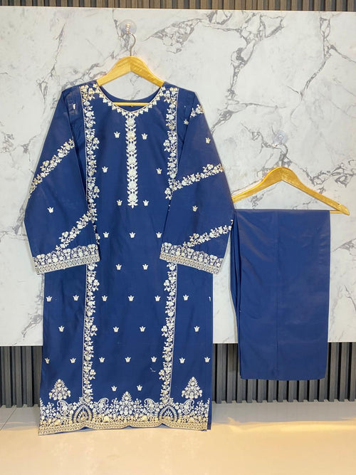 2 PIECE - EMBROIDERED LAWN SUIT