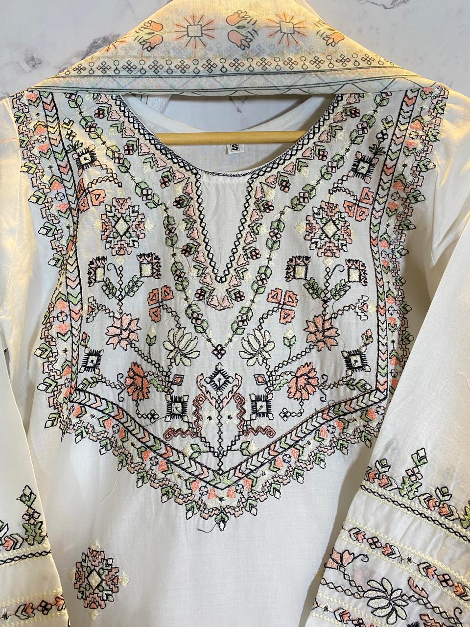 3 PIECE - EMBROIDERED LAWN SUIT