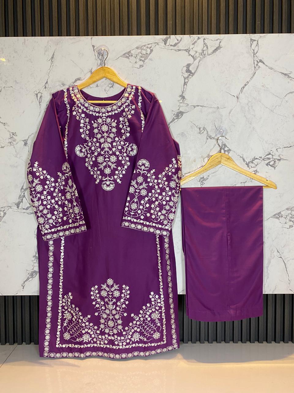 2 PIECE - EMBROIDERED LAWN SUIT
