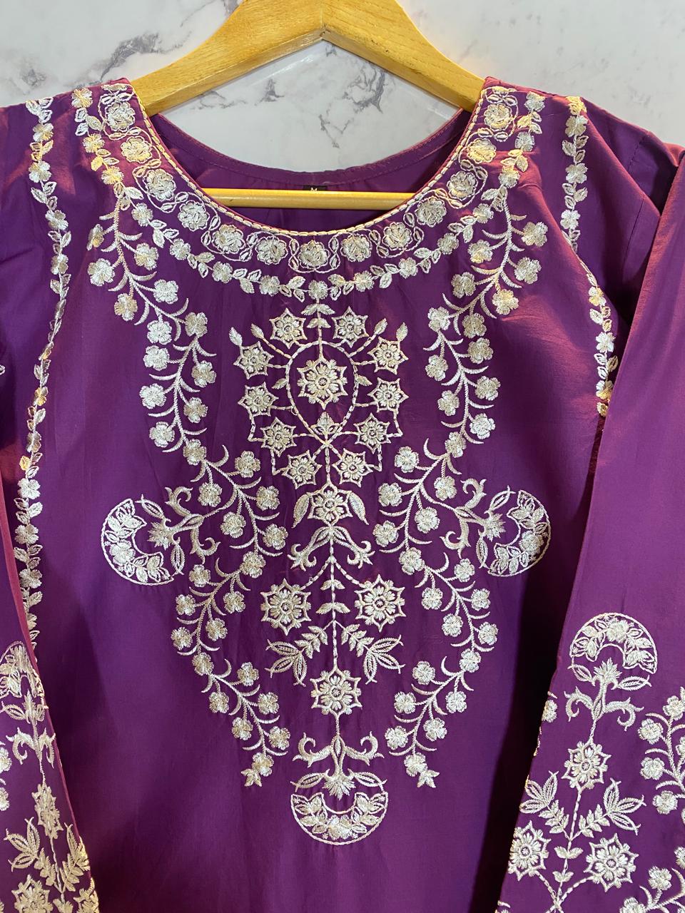 2 PIECE - EMBROIDERED LAWN SUIT