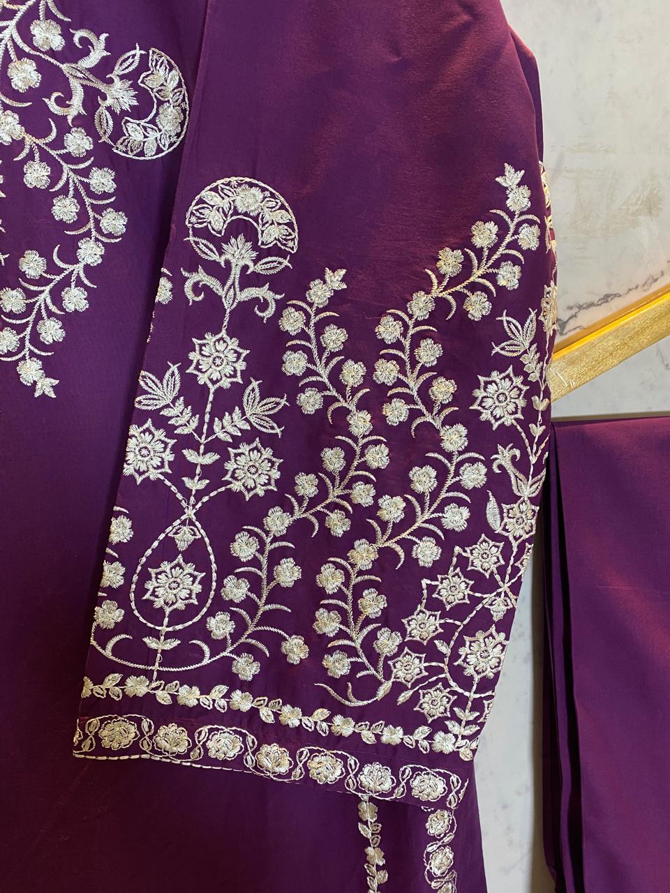 2 PIECE - EMBROIDERED LAWN SUIT