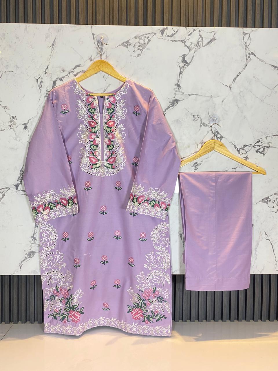 2 PIECE - EMBROIDERED LAWN SUIT