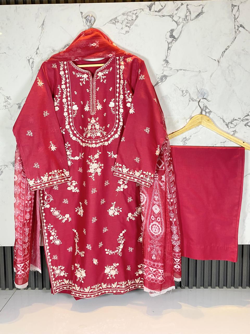 3 PIECE - EMBROIDERED LAWN SUIT