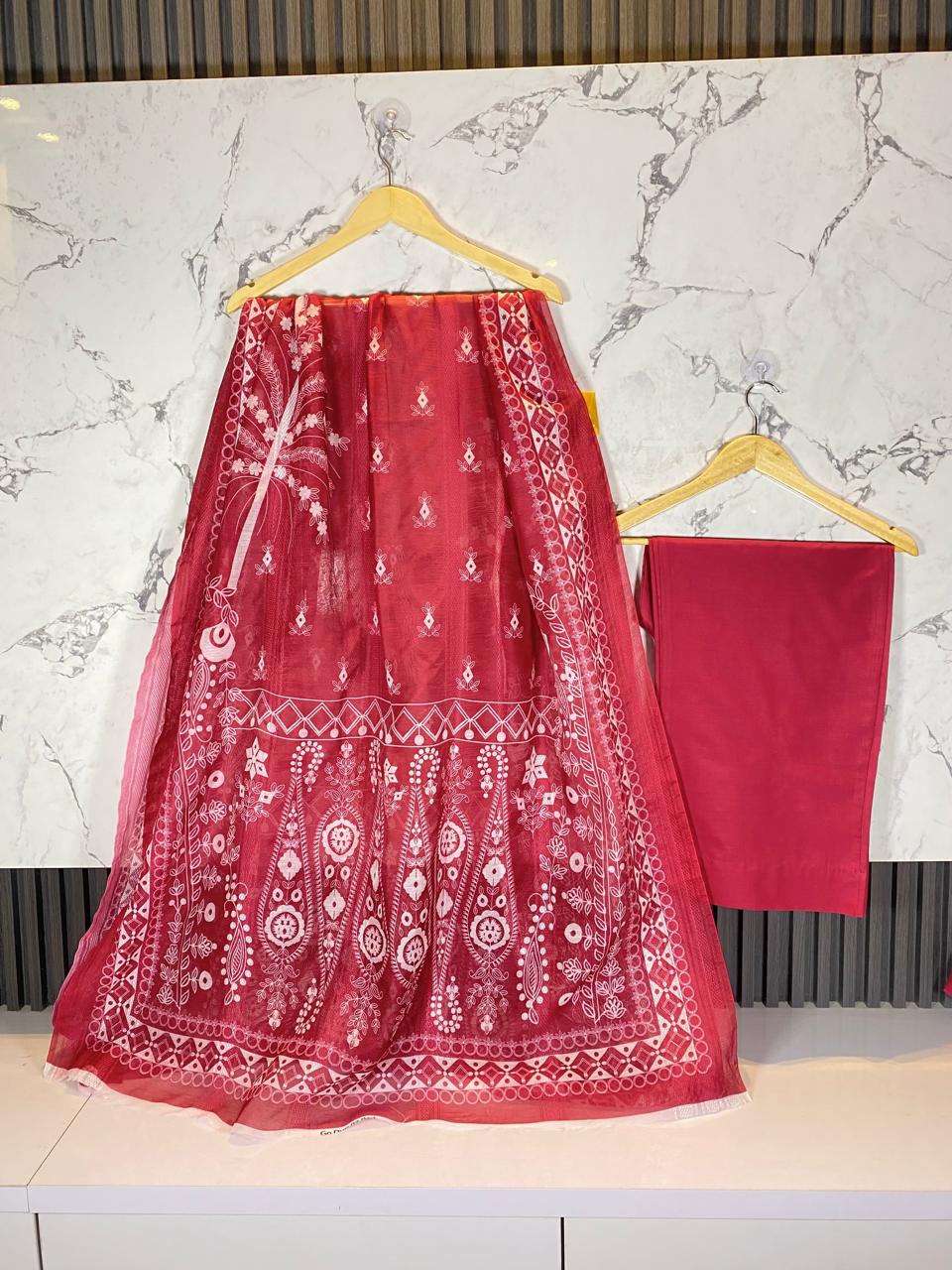 3 PIECE - EMBROIDERED LAWN SUIT