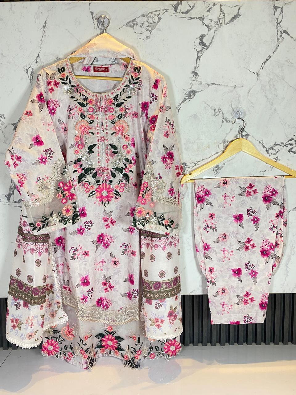 3 PIECE - EMBROIDERED LAWN SUIT