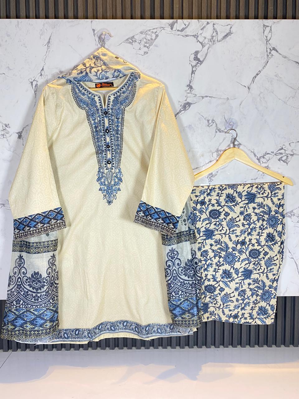 3 PIECE - EMBROIDERED LAWN SUIT