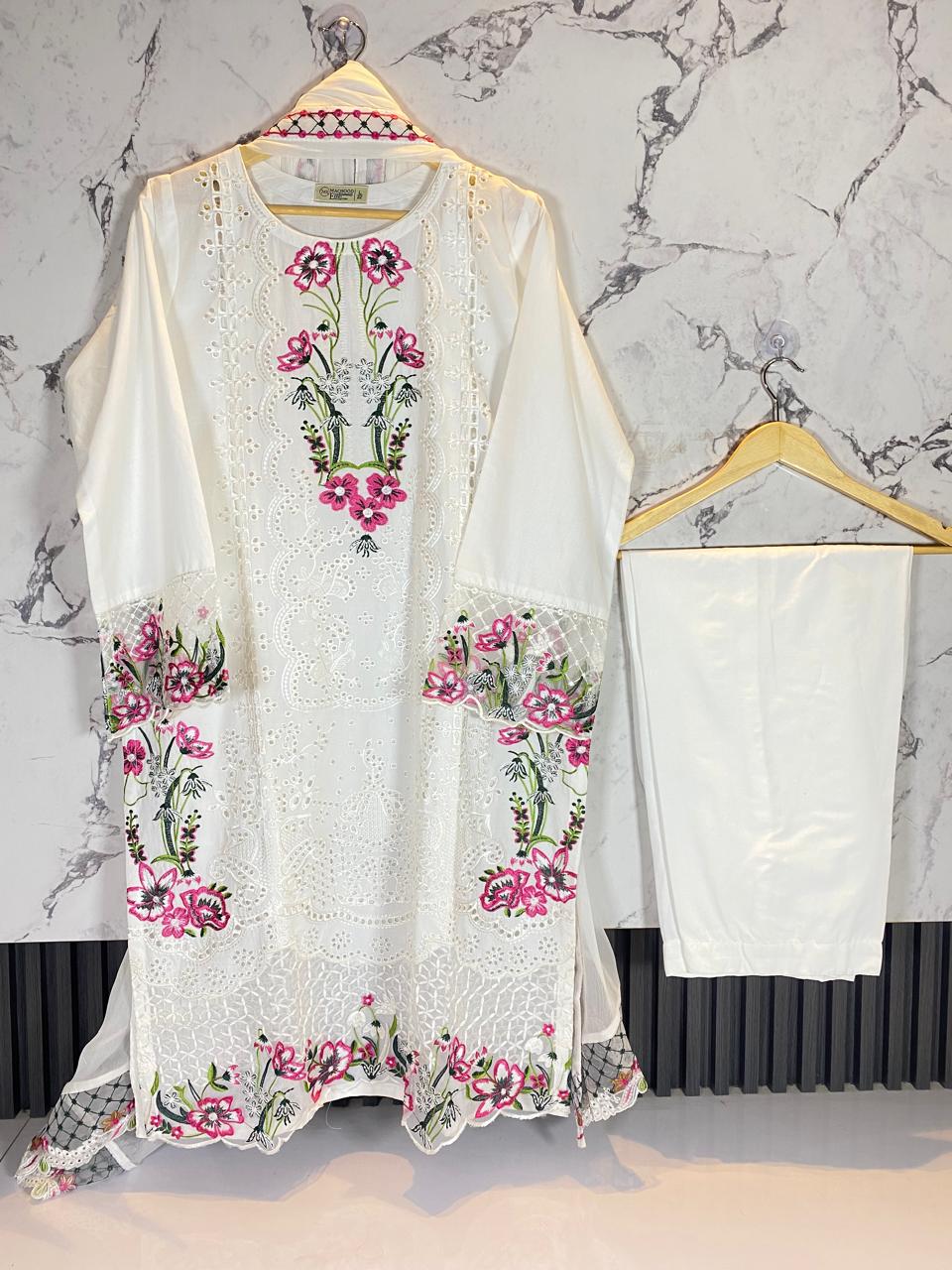 3 PIECE - EMBROIDERED LAWN SUIT